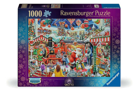 Ravensburger kerst legpuzzel 1000 stukjes stoomtrein aanbieding.