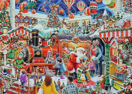 Ravensburger kerst legpuzzel 1000 stukjes stoomtrein aanbieding.