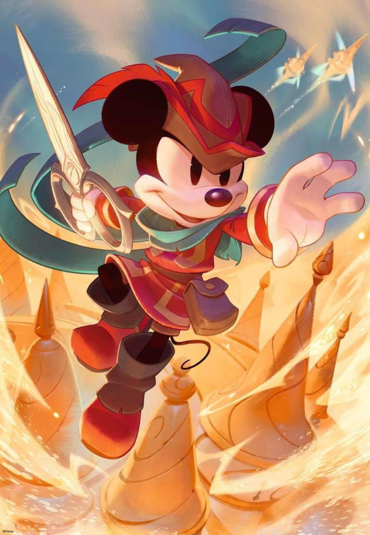 Ravensburger puzzel disney lorcana mickey mouse - brave little tailor - 300 stukjes, vierkante doos