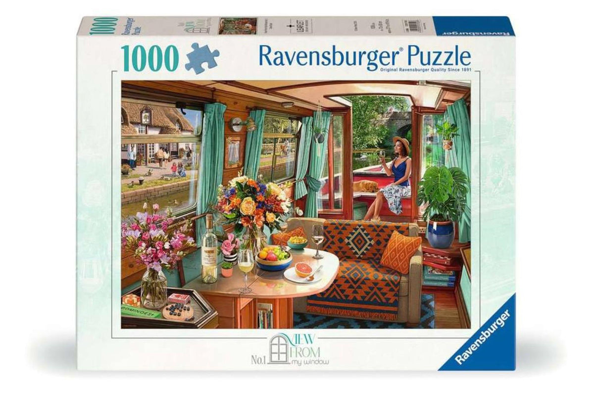 Ravensburger puzzel view from my window no.1 canal boat - 1000 stukjes