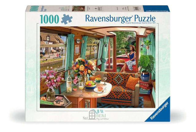 Ravensburger puzzel view from my window no.1 canal boat - 1000 stukjes