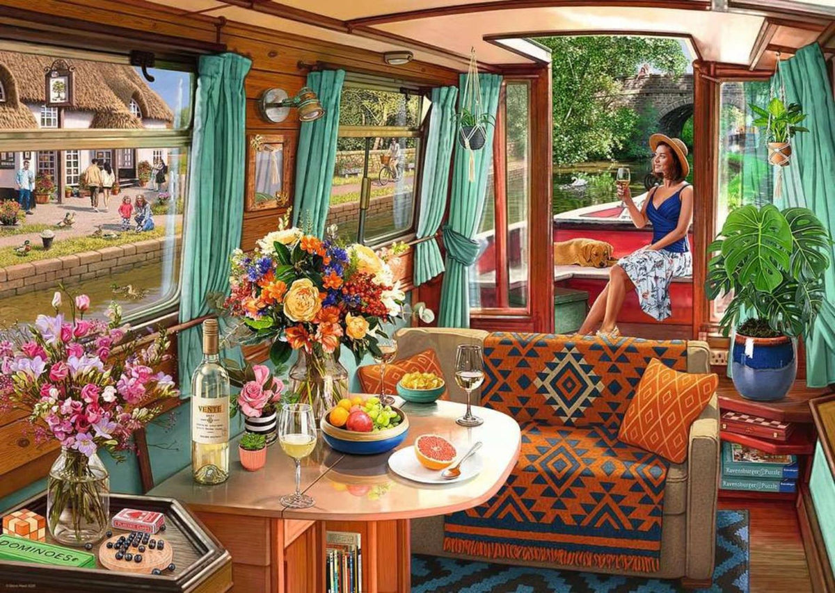 Ravensburger puzzel view from my window no.1 canal boat - 1000 stukjes