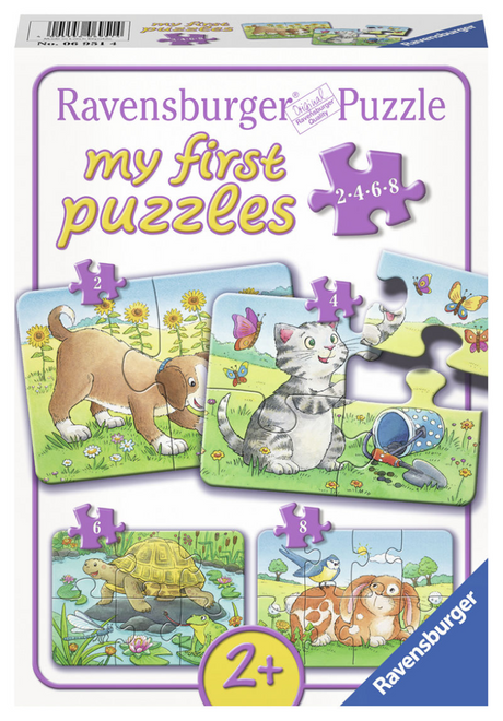Ravensburger schattige huisdieren- my first puzzels -2+4+6+8 stukjes - kinderpuzzel