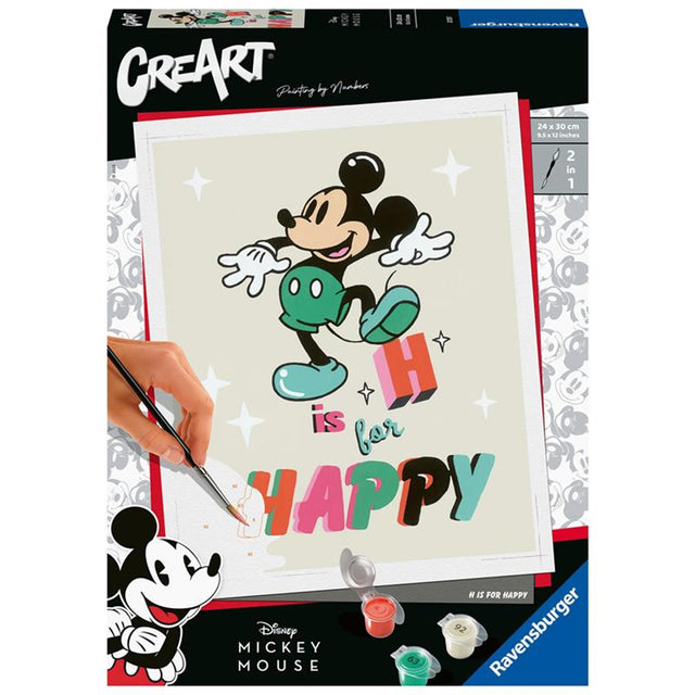 Ravensburger creart schilderen op nummer - h is for happy mickey mouse