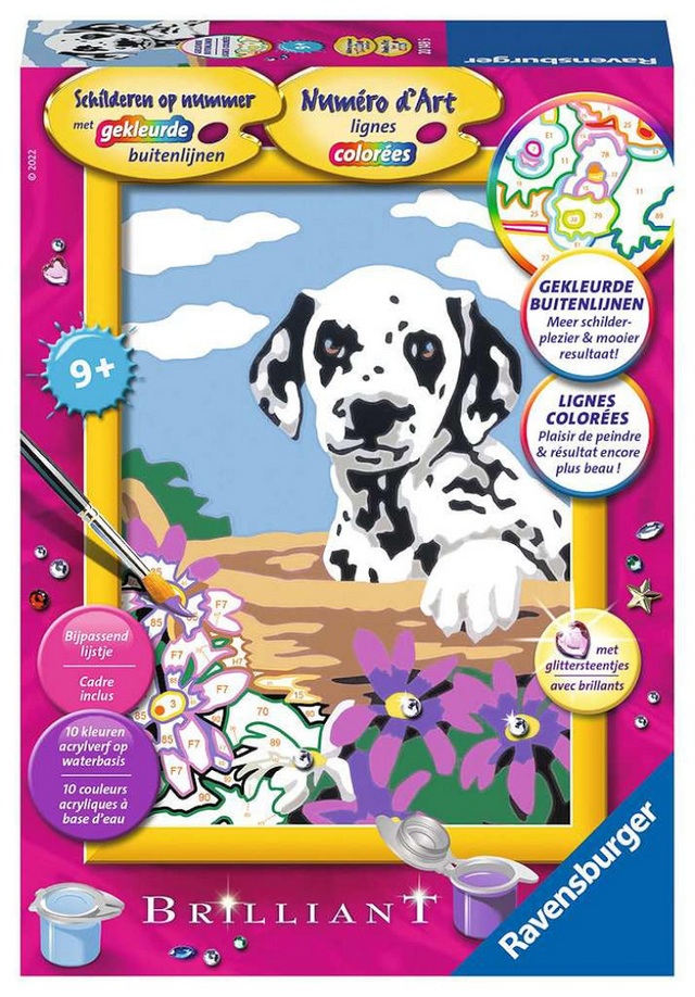 Ravensburger schilderen op nummer serie e dalmatier puppy