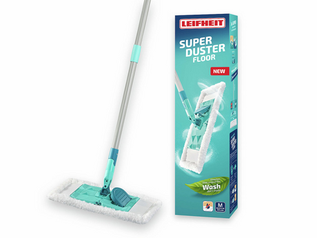 Leifheit superduster vloerwisser - 33 cm - starterset vloerwisser met stofdoek - 100x wasbaar