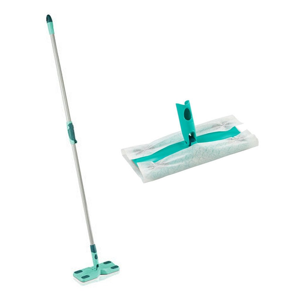 Leifheit Leifheit 56678 Clean Away S golvtorkare med teleskopstål + 5 trasor 26x80-130 cm