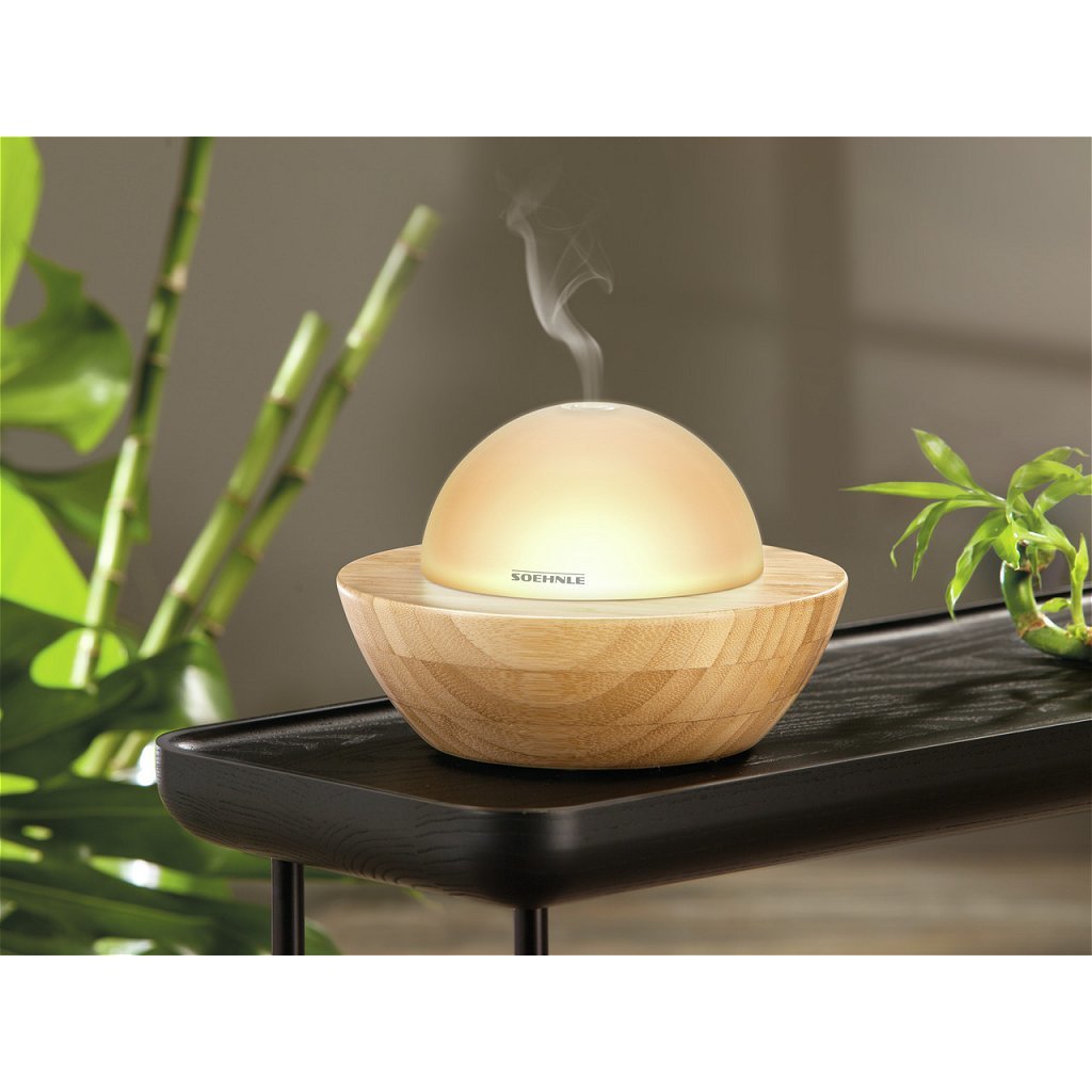 Soehnle Soehnle 68087 Modena Aroma Spargir con illuminazione a LED Bamboo in vetro