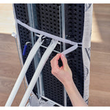 Leifheit strijkplankhoes perfect steam air board express s m - 125 x 40 cm strijkvlak - 3 mm dikke molton - zwart - wit