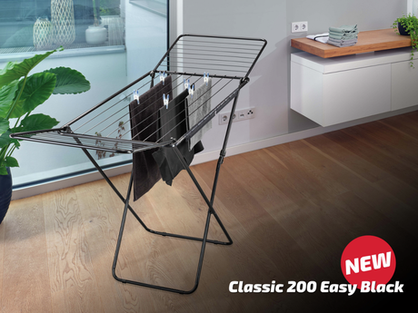 Leifheit classic droogrek - 200 easy - 20 mtr drooglengte - zwart