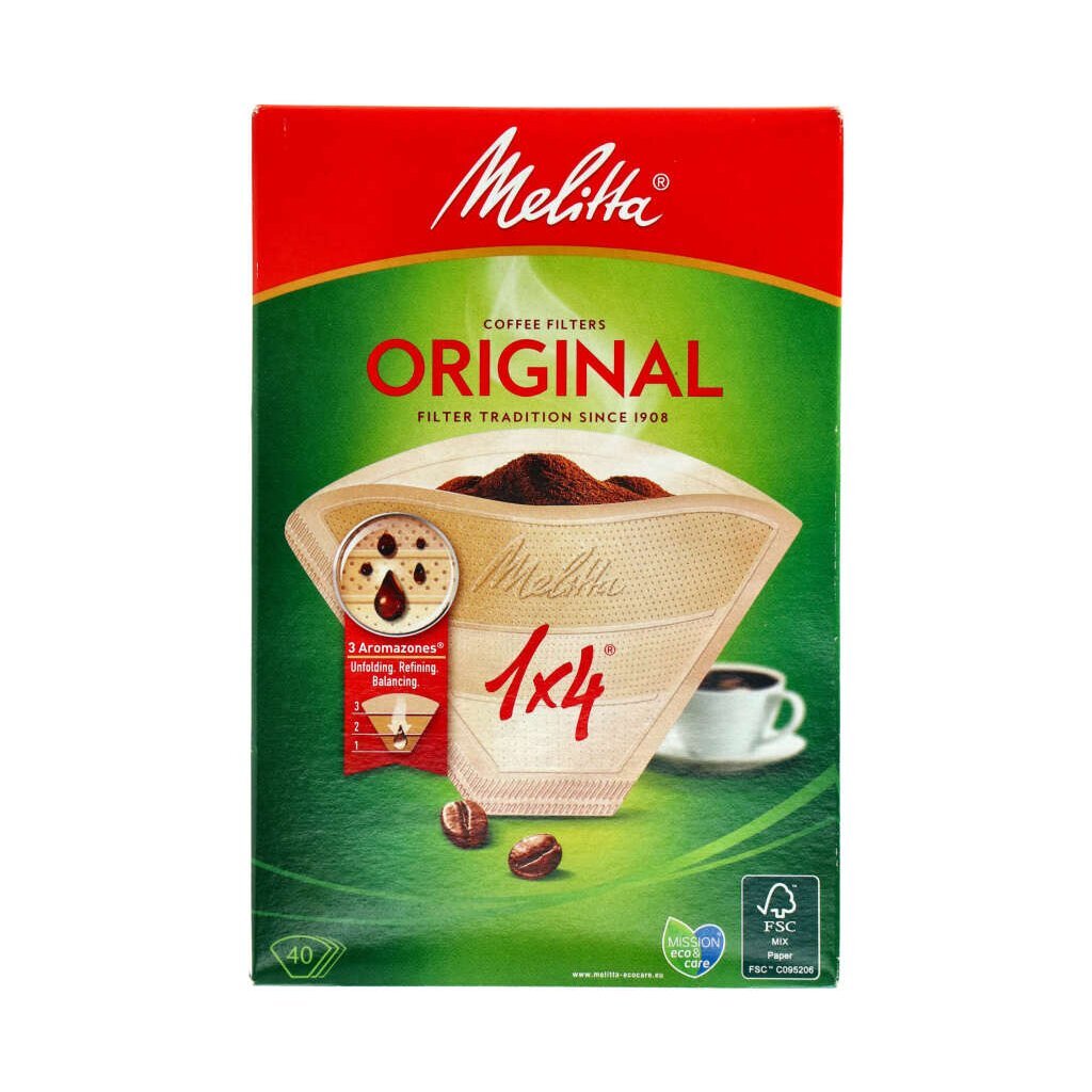 Melitta Melitta -filter 1x4 40 stycken bruna