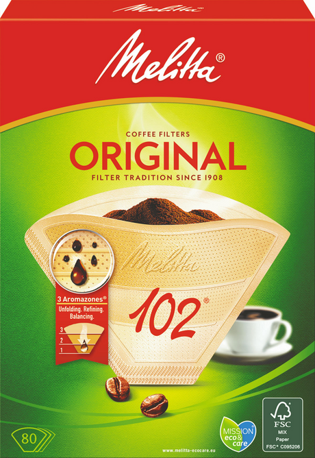 Melitta classic filterzakjes 102 80 natuur