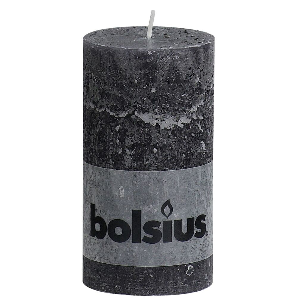 Bolsius Rustic Stub Vela 13x6.8 cm antracita