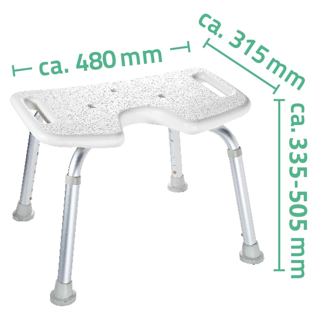 Ridder Ridder Taburete de baño de 150 kg blanco A0050501