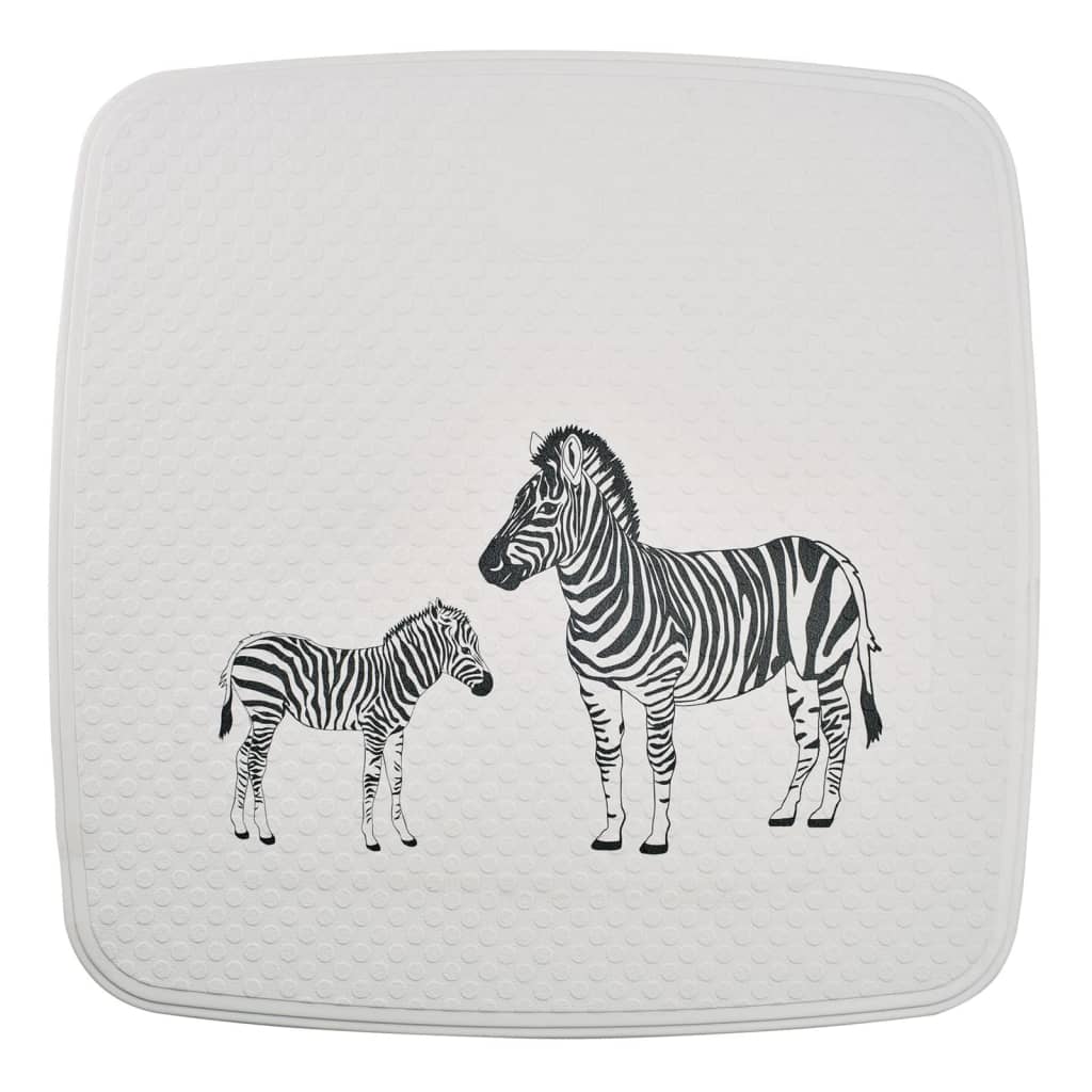 Ridder Ridder Shower Mat Zebra 54x54 cm hvit og svart