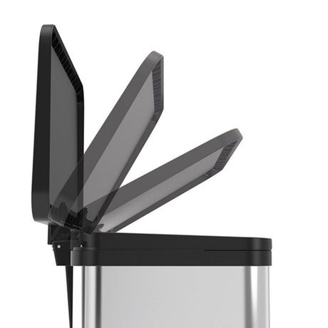 Hailo prullenbak 18 l zilver, zwart