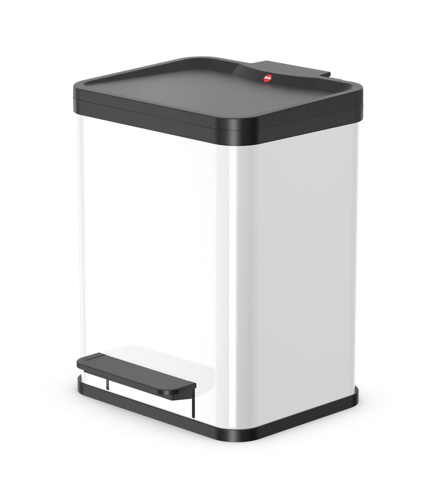 Hailo Hailo 0622-230 Eco Duo Pedal Bin M White