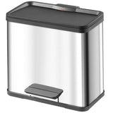 HAILO HAILO 0630-200 Öko Duo Plus Ledal Bucket 17 + 9L en acier inoxydable noir