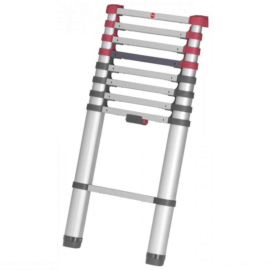 Hailo hailo t80 aluminium telescoopladder 13 treden + stabilisatiebalk 111-380 cm