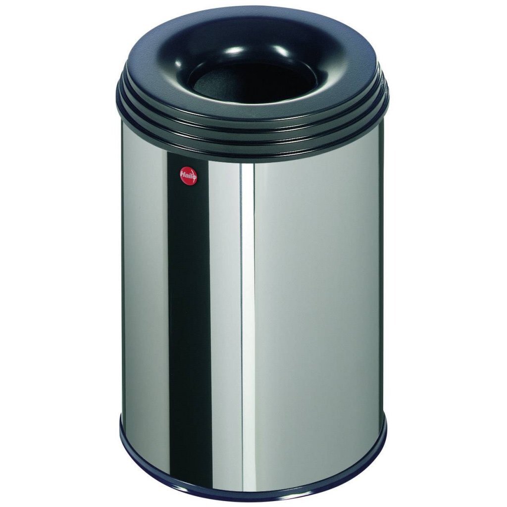 HAILO 0915-022 Profiline Safe M Coller Bin 14l en acier inoxydable noir