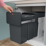 Hailo Hailo 0310-300 ECOLINE DESIGN L Built-in waste biner 3x10l black