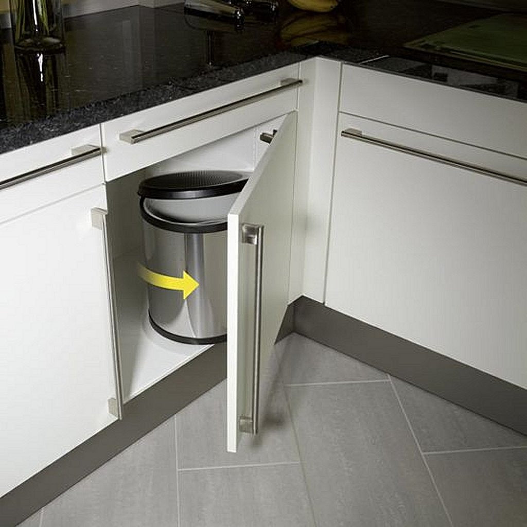 Hailo 3555-101 compact-box m prullenbak 15l zilver zwart