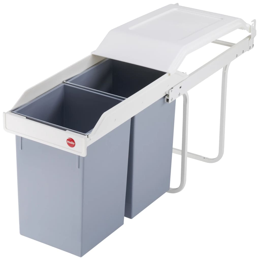 Hailo Hailo 3659-001 Multi-Box Duo L Innebygd avfallsbin 2x14l hvitt sølv