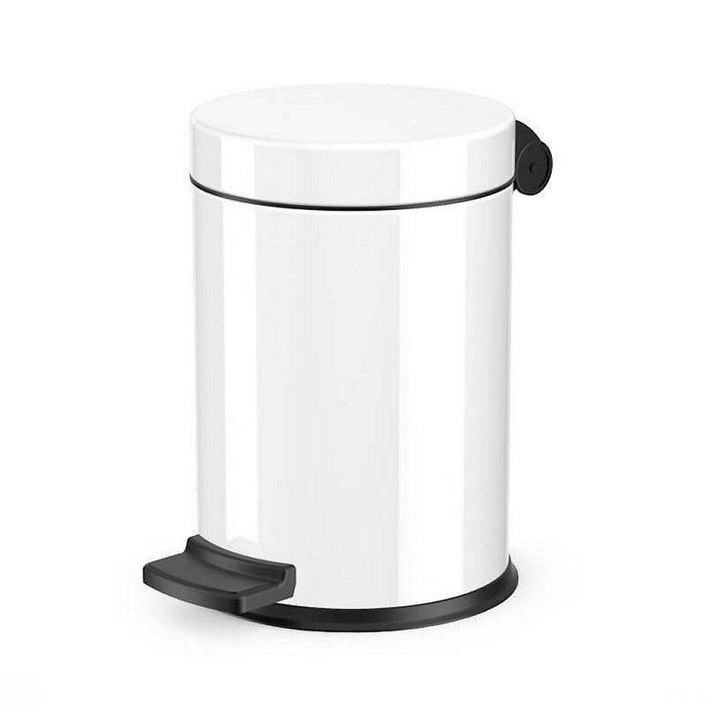 Hailo Hailo 0704-460 Solid S Pedal Bucket 4L White