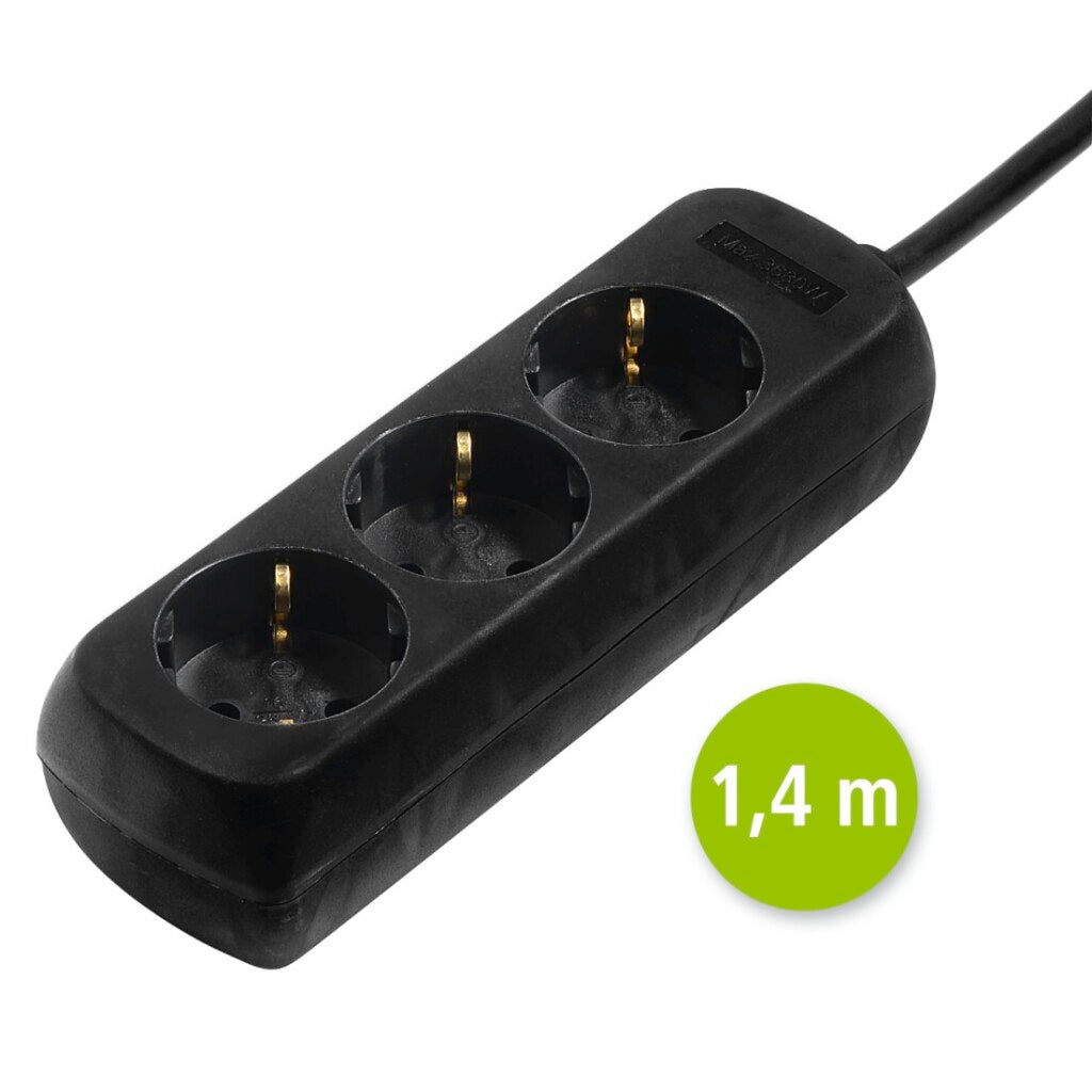 Hama socket 3-time black per 10 pieces