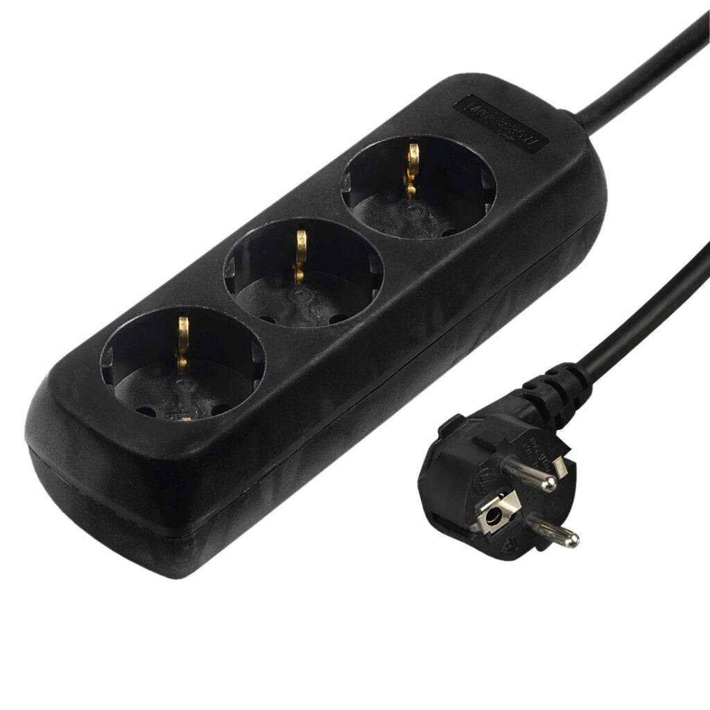 Hama socket 3-time black per 10 pieces