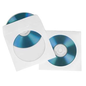 Hama CD DVD Papier Case 100 sztuk biały