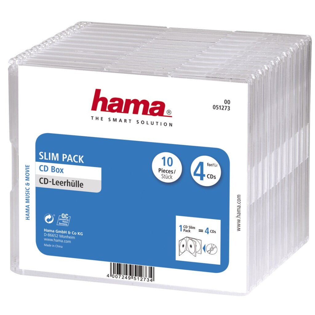 Hama CD Boxen #039;Slim-Pack #039;4 Per 10