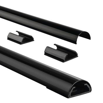 Hama Aluminiumkabel Goot halb -33 mm schwarz 1,1 m