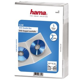 Hama dubbele dvd hoes doorzichtig 5 stuks