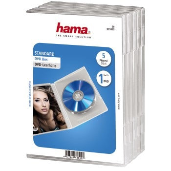 HAMA DVD BOX Transparent 5pak