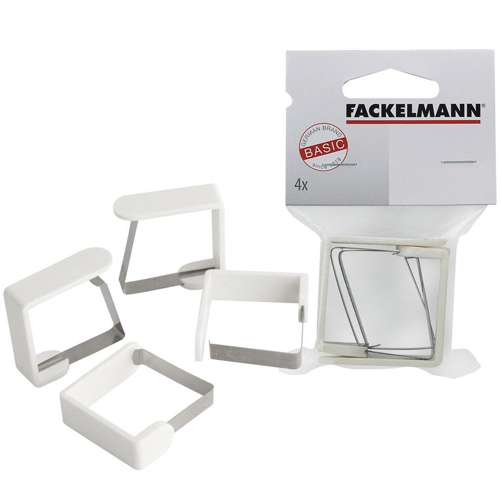 Fackelmann Fackelmann Subvisoras 4 piezas 45 mm de acero inoxidable blanco