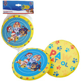 Paw patrol spons frisbee 19 cm geel blauw