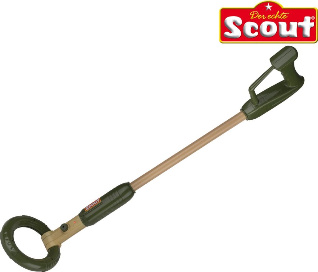 Happy people scout metal detector