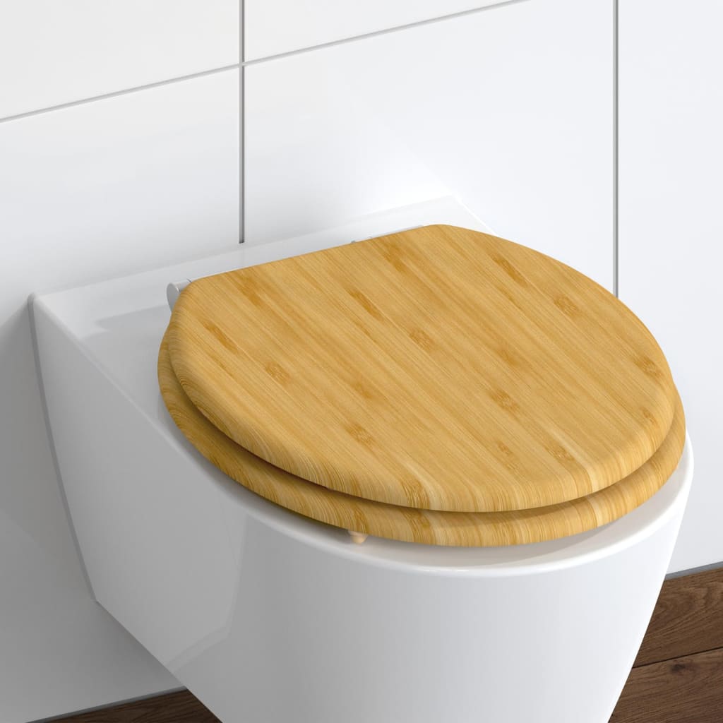 Schütte Schütte Toilet Selt avec bambou naturel à fermes doux