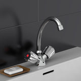 Schütte Schütte Washbasin Mešani žerjav Dva -buttons Savino Chrome -Corored