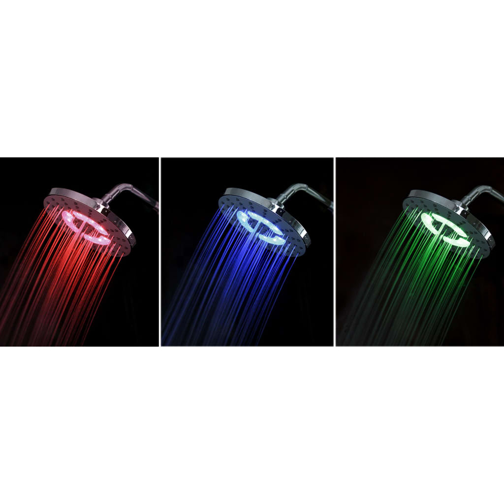 Schütte Schütte Rain Shower Set con galaxis de iluminación LED de color cromado