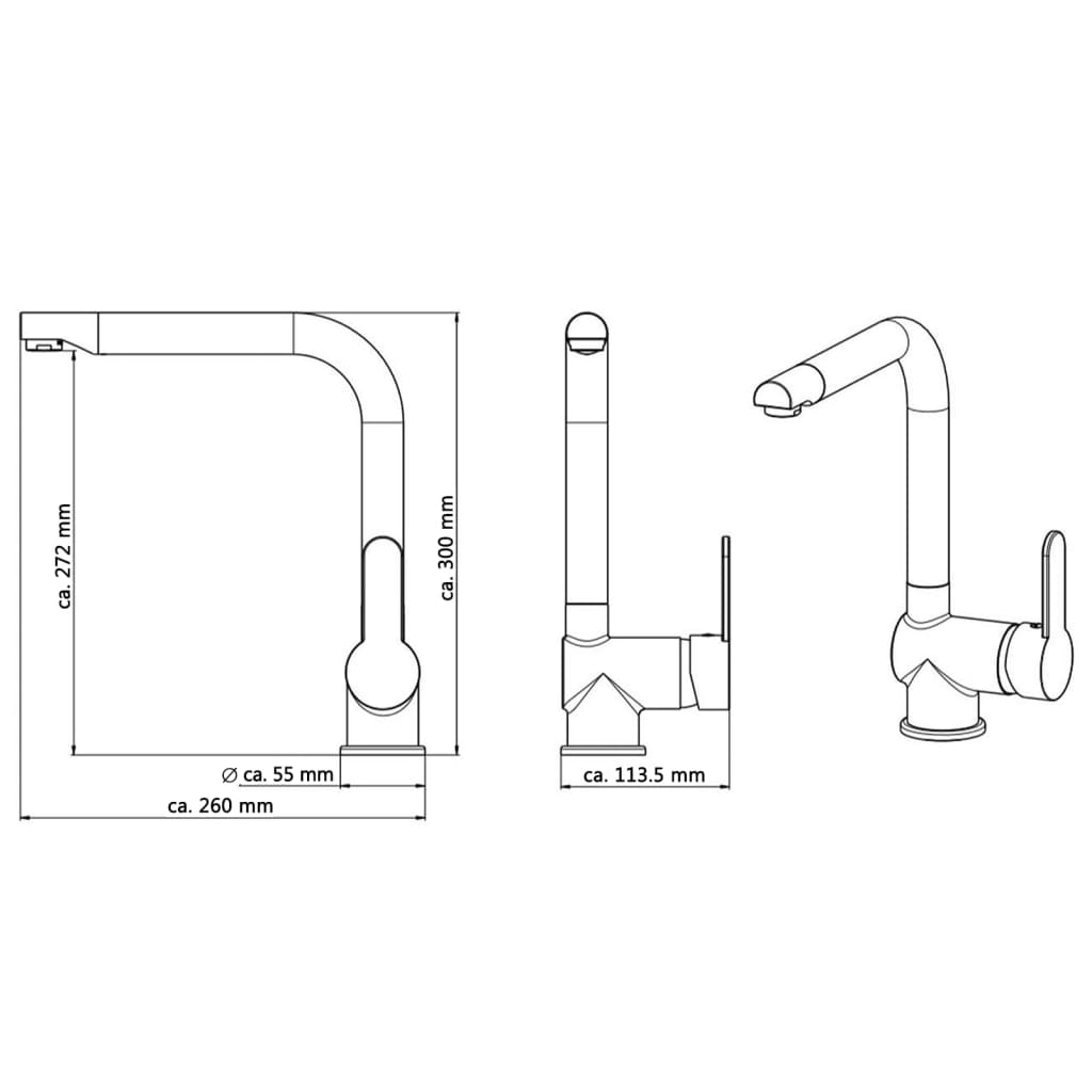 Schütte Schütte Eenknops Mixer Rio Matzwart