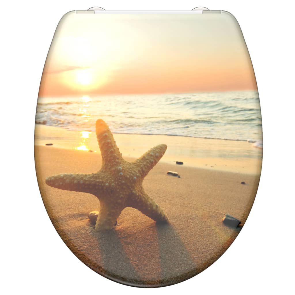 Schütte Schütte Toilet Seat avec Soft-Close Sea Star Duroplast with Print