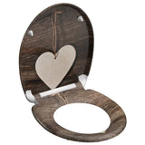 Schütte Schütte Toilet Souge avec coeur en bois doux Duroplast avec imprimé