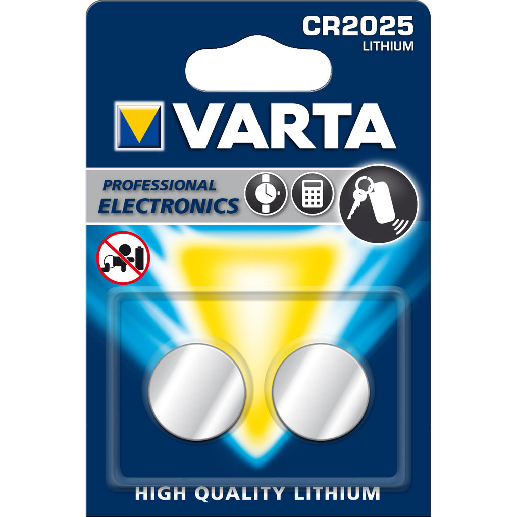 Varta CR2025 Knoop Cell Batteries 2 stykker