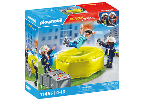 Playmobil action heroes brandweerlieden met luchtkussens