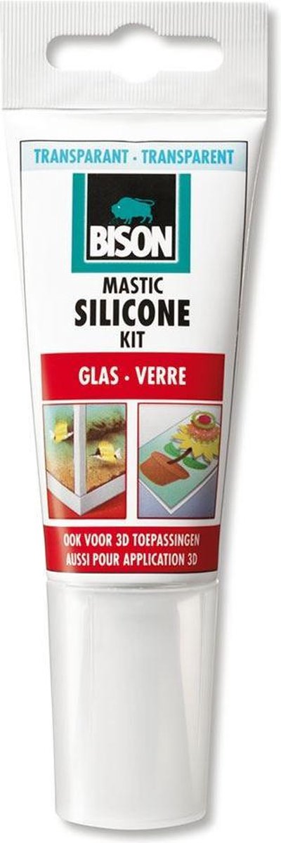 Bison siliconenkit glas transparant
