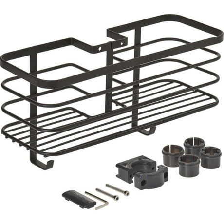 Metaltex origin lava touch doucherek voor douchekolom 29x11x15cm matzwart (ophangen zonder boren)