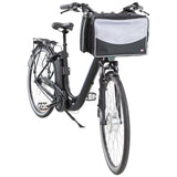 Trixie bicycle basket for steering nylon black gray