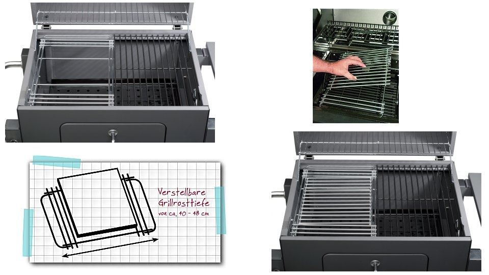 GEPRO GEPRO 8570 Grid de parrilla principal para 28x39-50 cm con sistema bastardo central